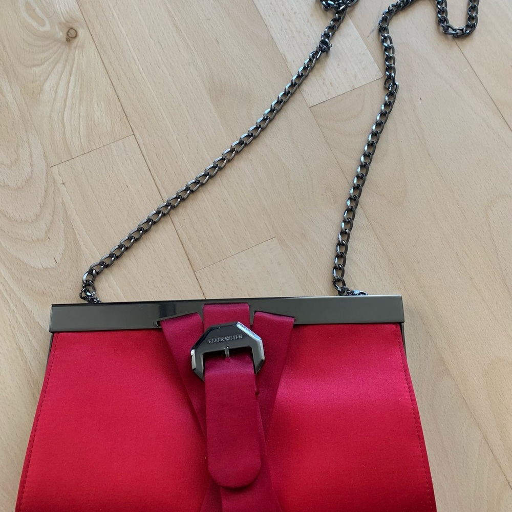 Karen Millen red clutch